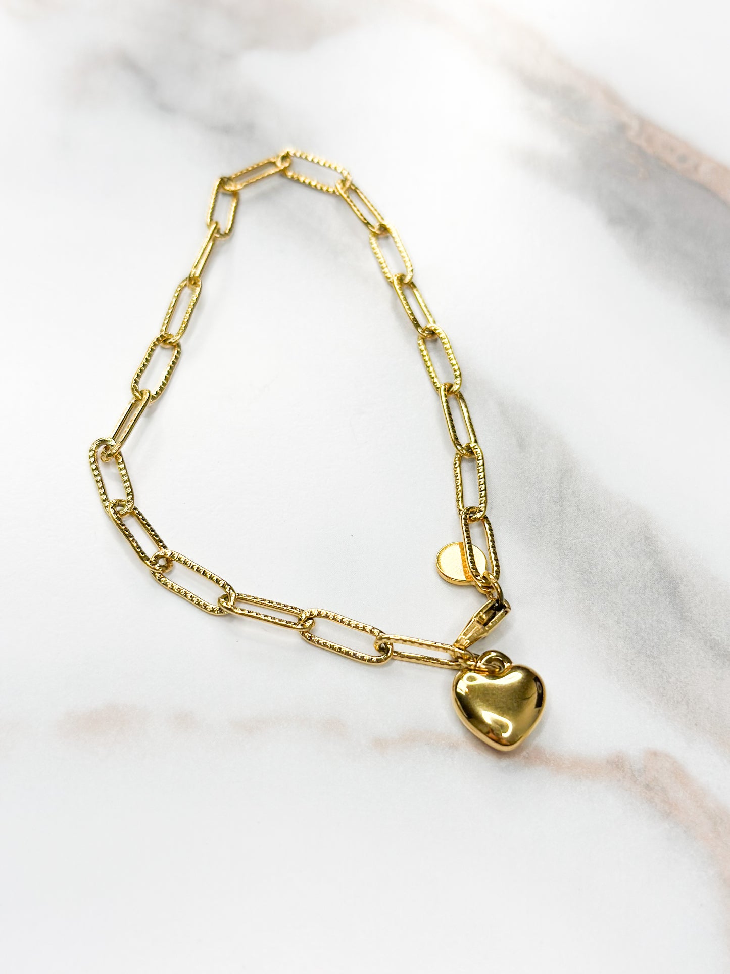 Mini heart puff bracelet
