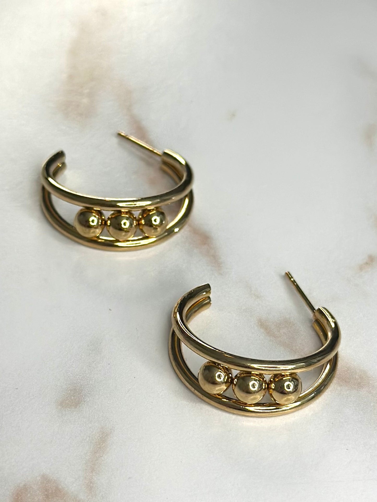 Belinda beaded hoops