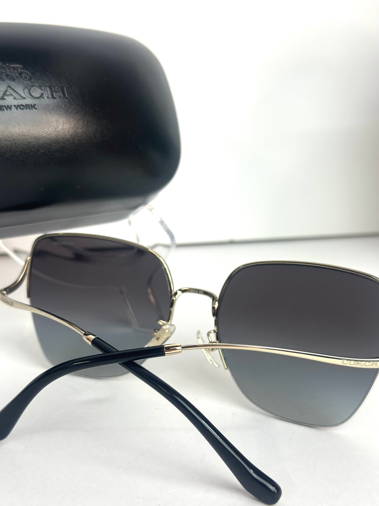 #28 Coach Women's Shiny Light Gold Sunglasses