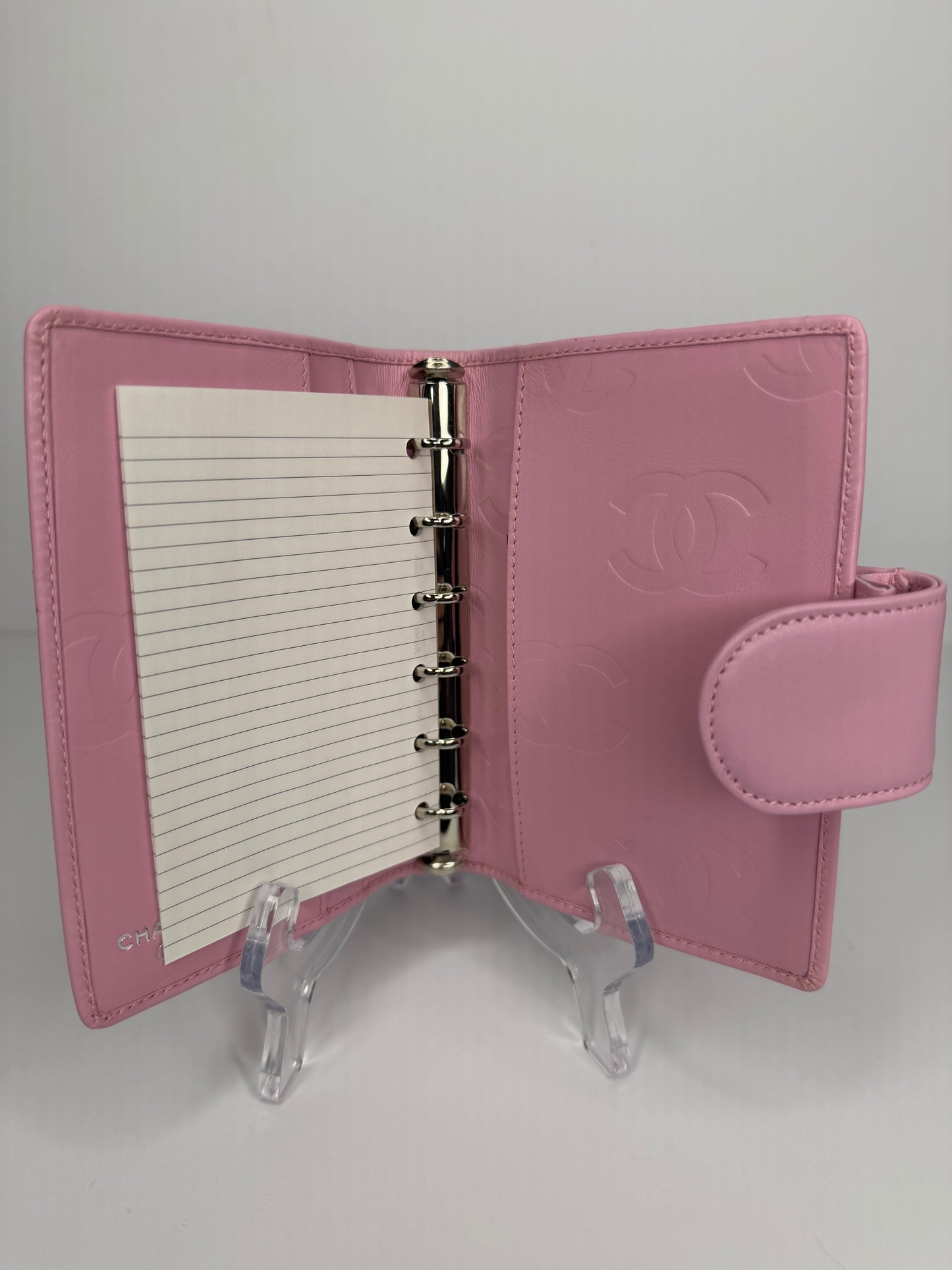 Pre-owned Chanel Cambon quilted lambskin leather small agenda planner