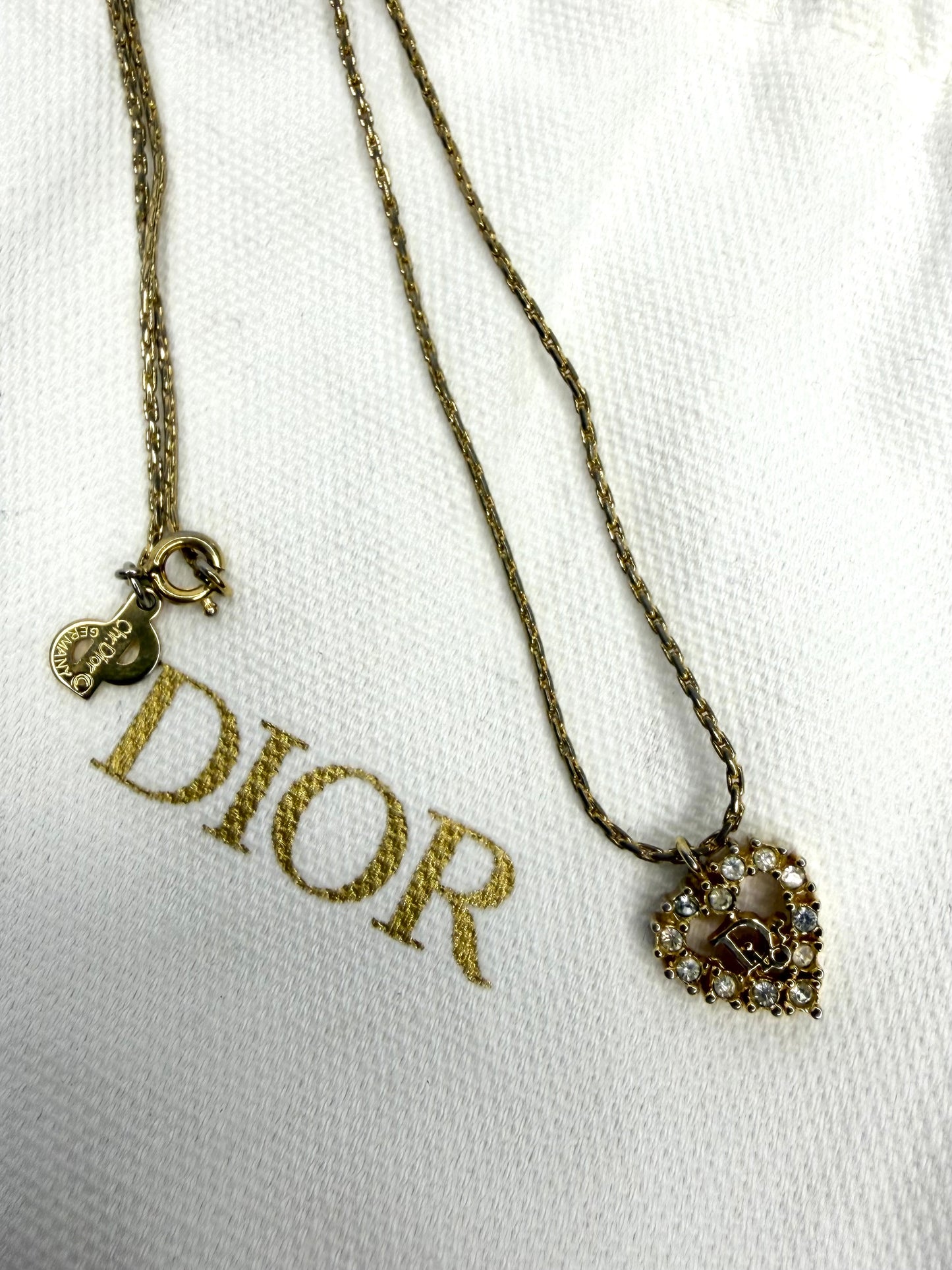 Pre-owned Christian Dior rhinestone embellished necklace
