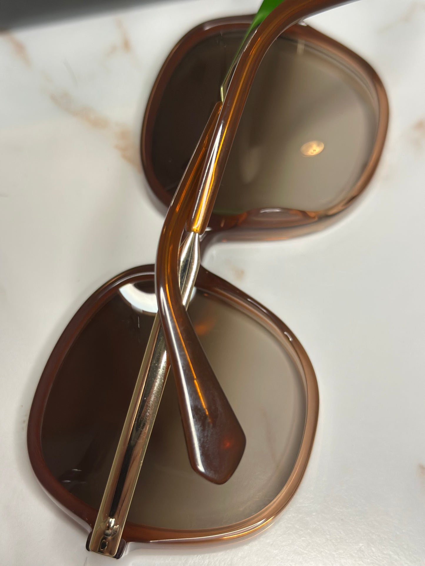 Pre-owned Kate Spade oversized brown round sunglasses