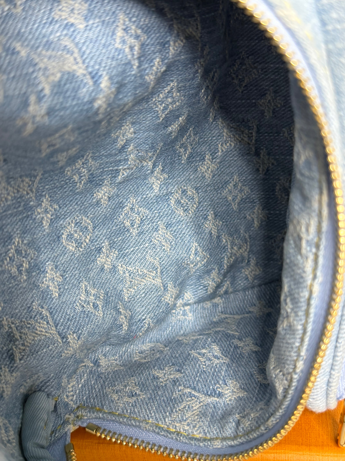 Pre-owned Louis Vuitton Limited, edition denim mini bum bag