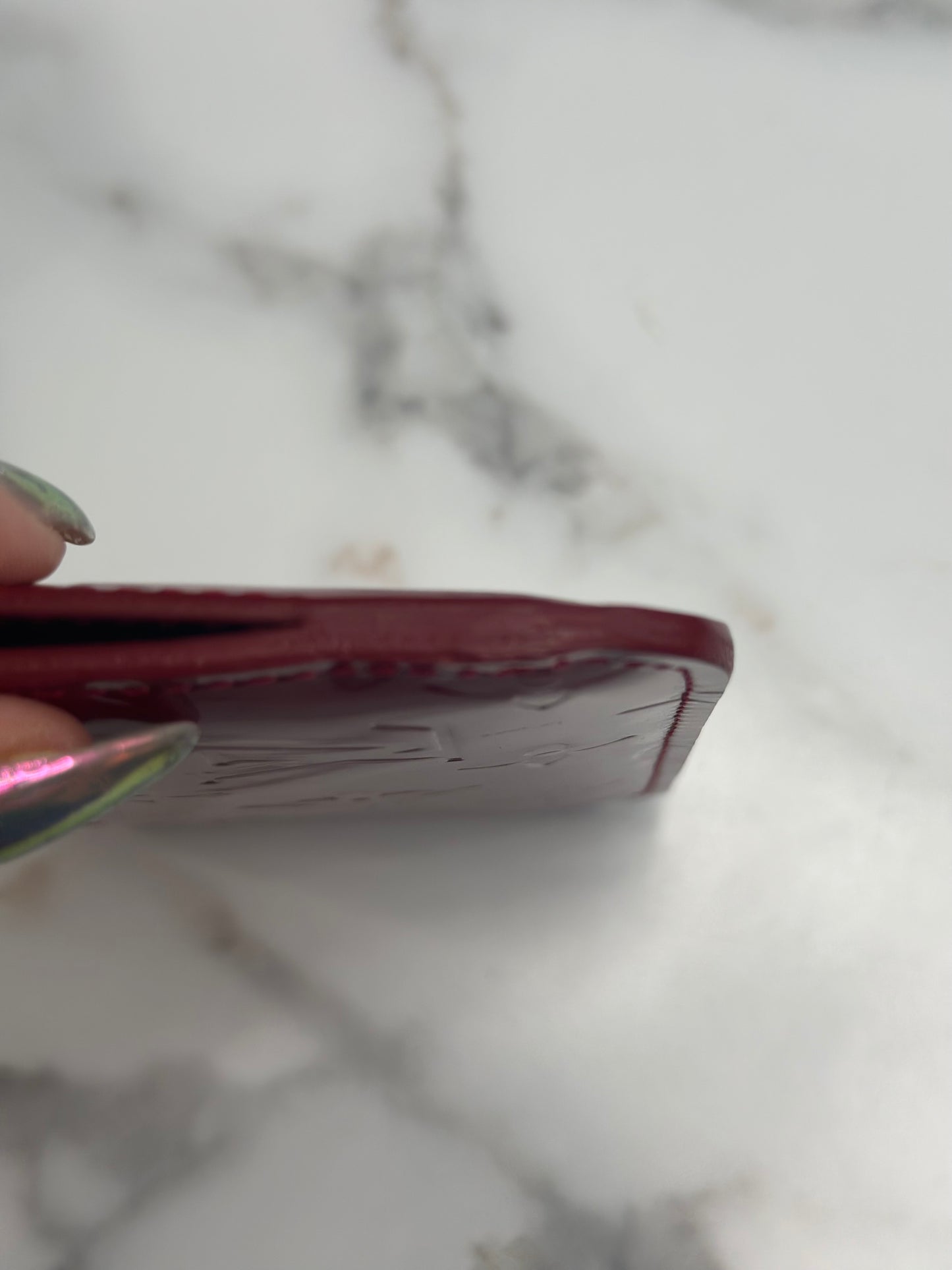 Pre-owned Louis Vuitton monogram red vernis coin pouch