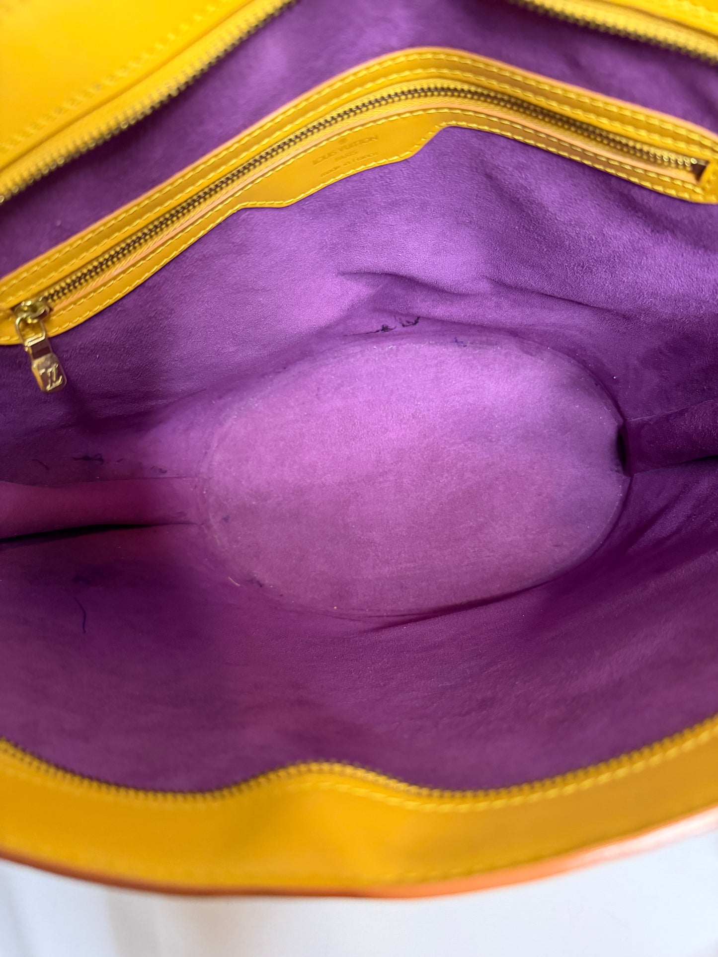 Pre-owned Louis Vuitton Yellow Epi leather Saint Jacques GM tote