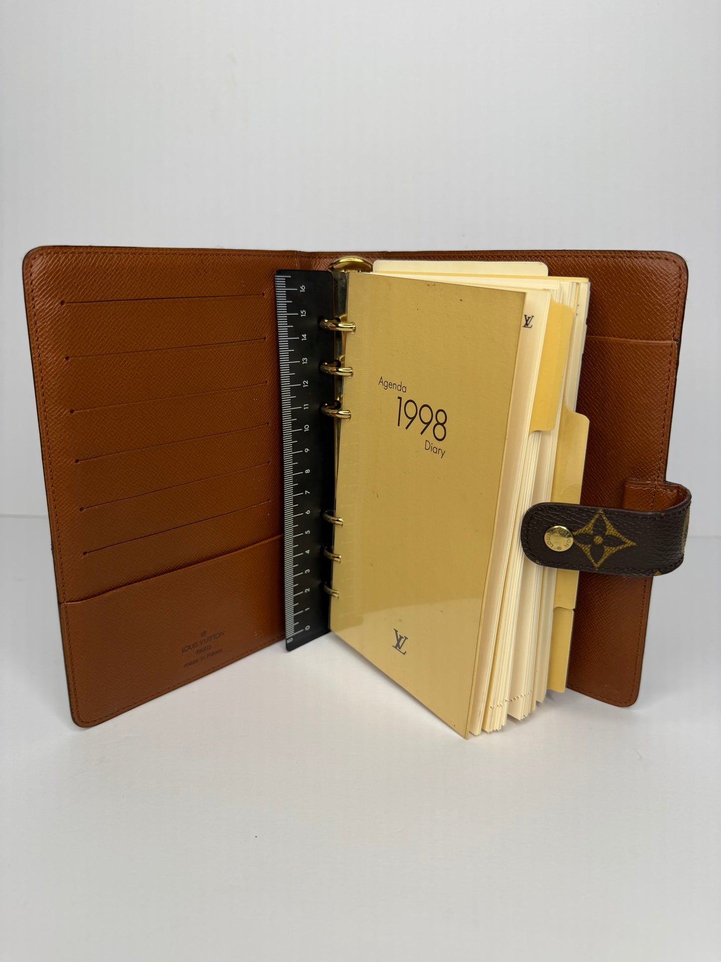 Pre-owned Louis Vuitton monogram canvas agenda MM planner