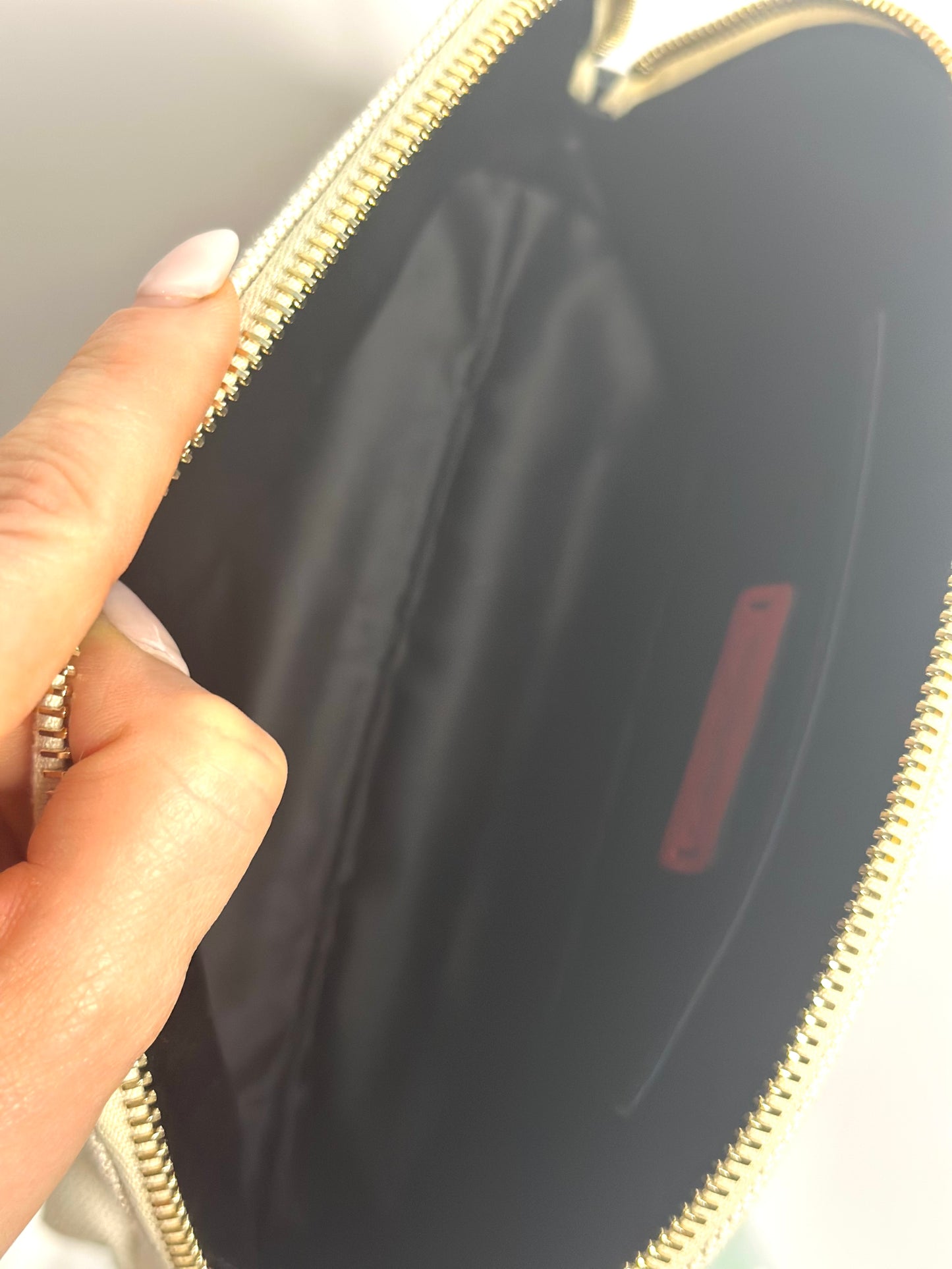 Pre-owned Valentino canvas cosmetic pouch