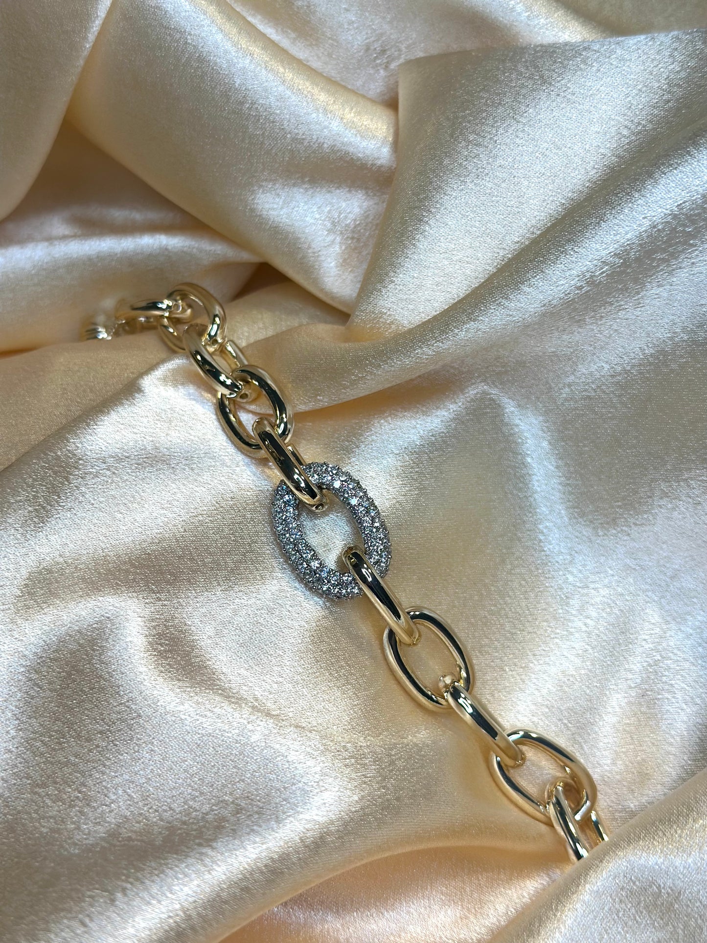 Golden Row chunky chain-link bracelet