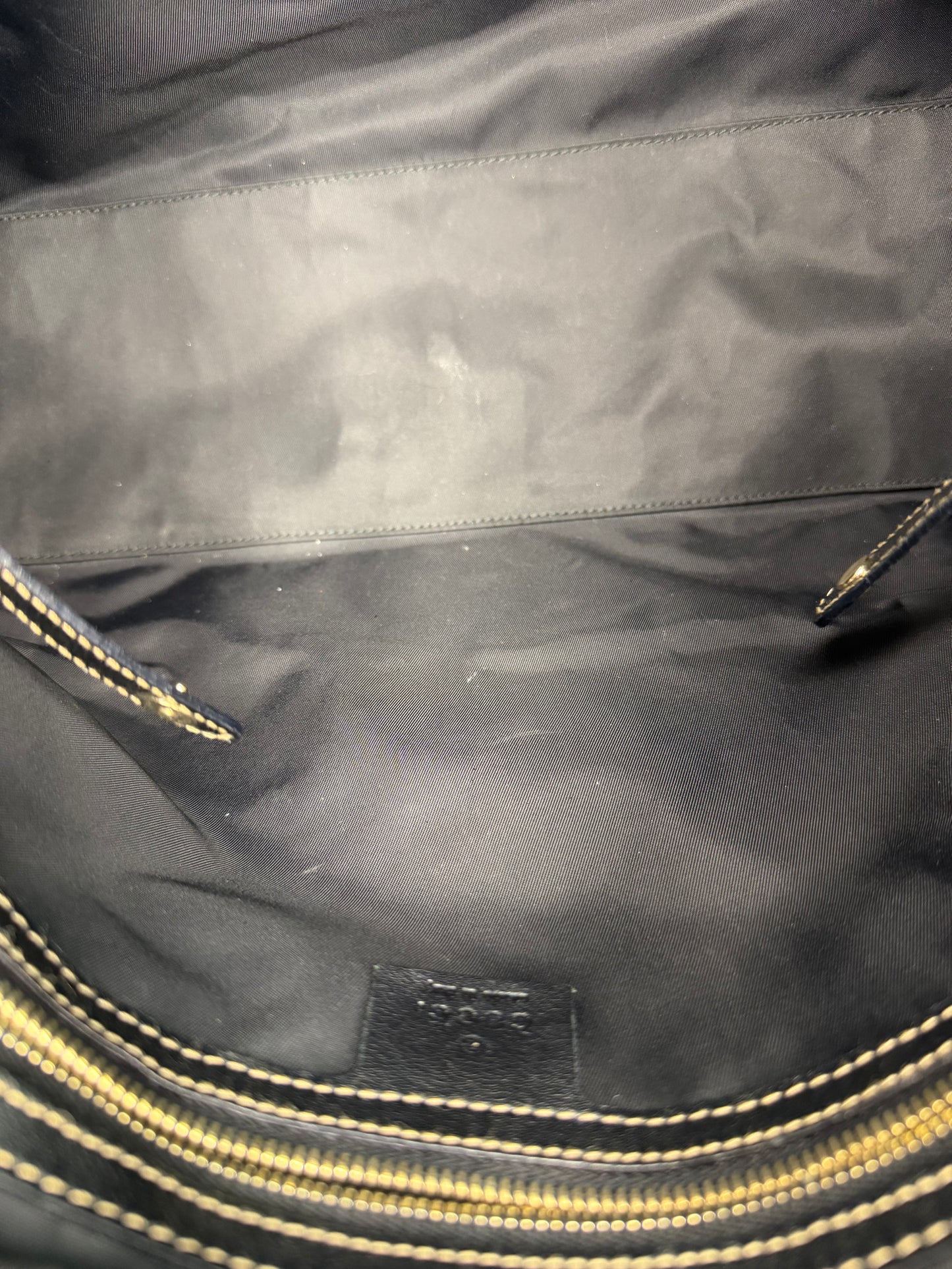 Pre-owned Gucci Dialux Medium Britt Tote Black