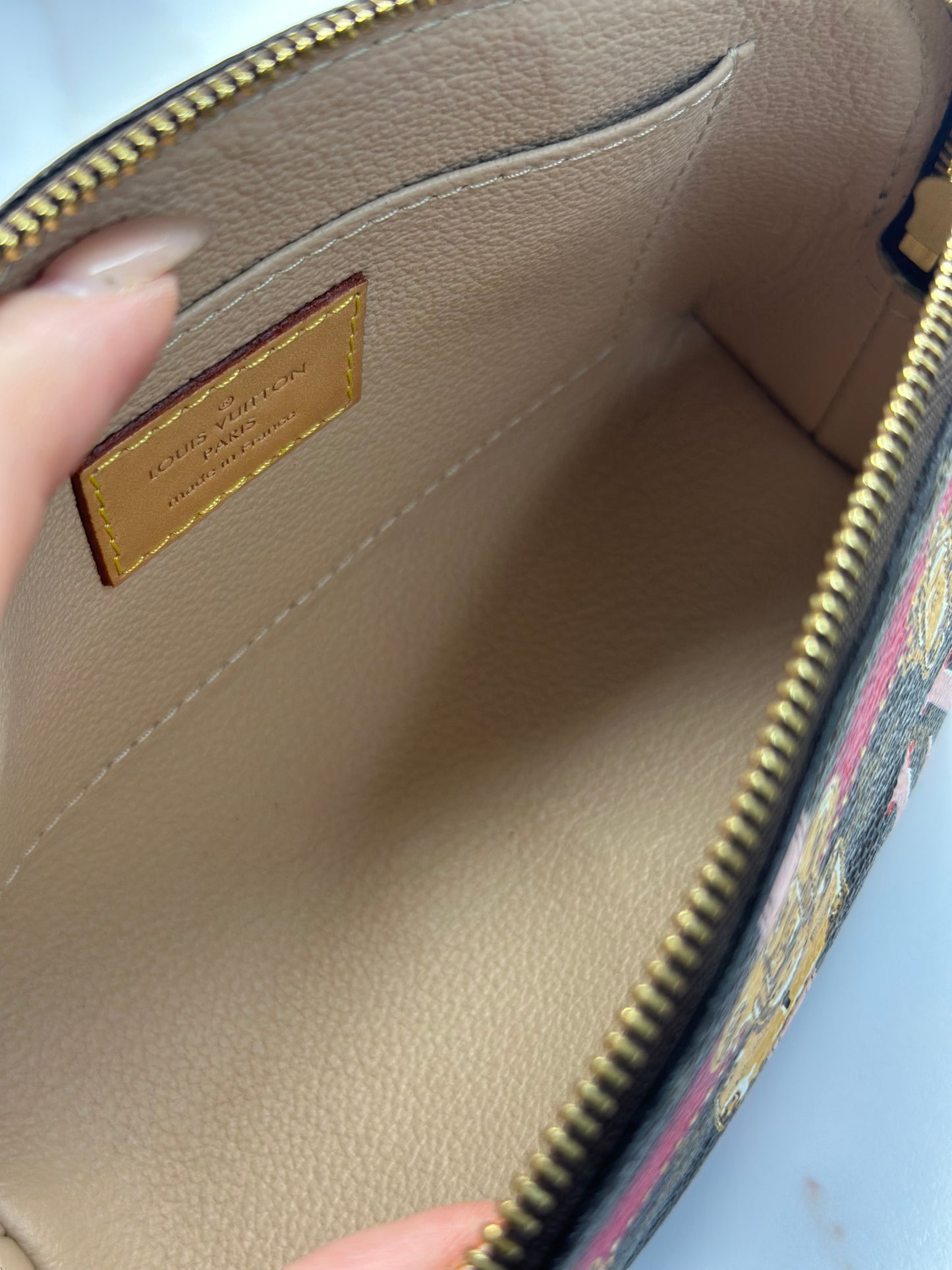 Pre-owned Louis Vuitton limited edition trunks PM cosmetic pouch