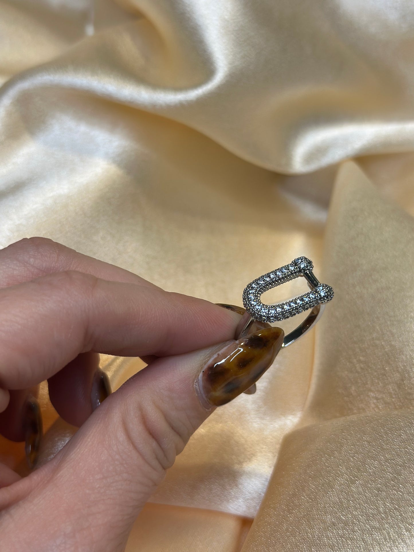 Silver Horsebit Ring