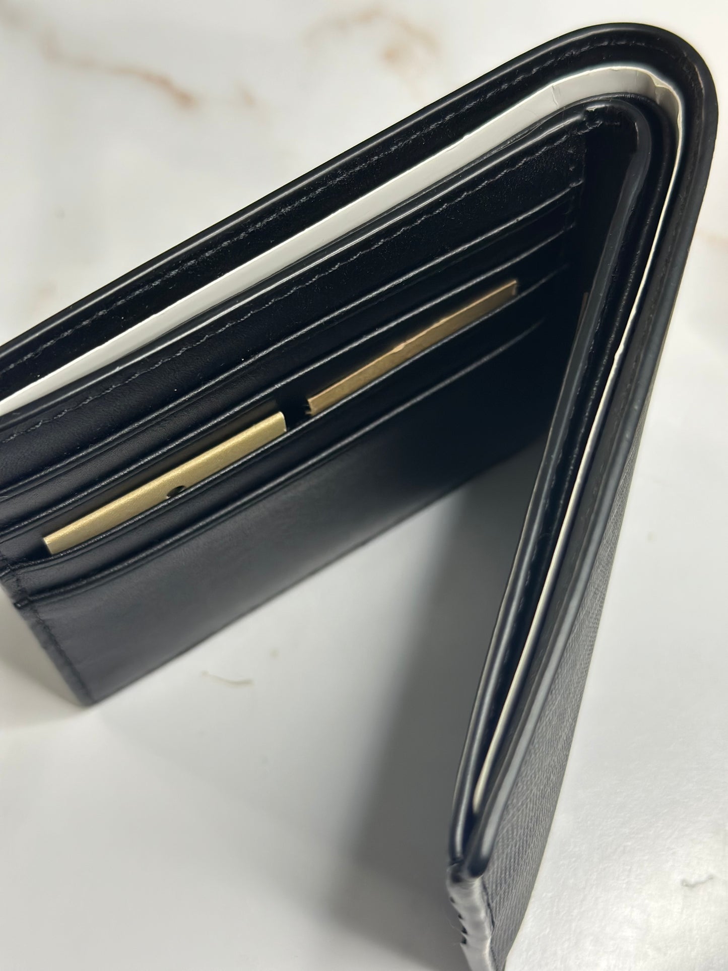 Pre-owned Burberry black and grey men’s bi-fold