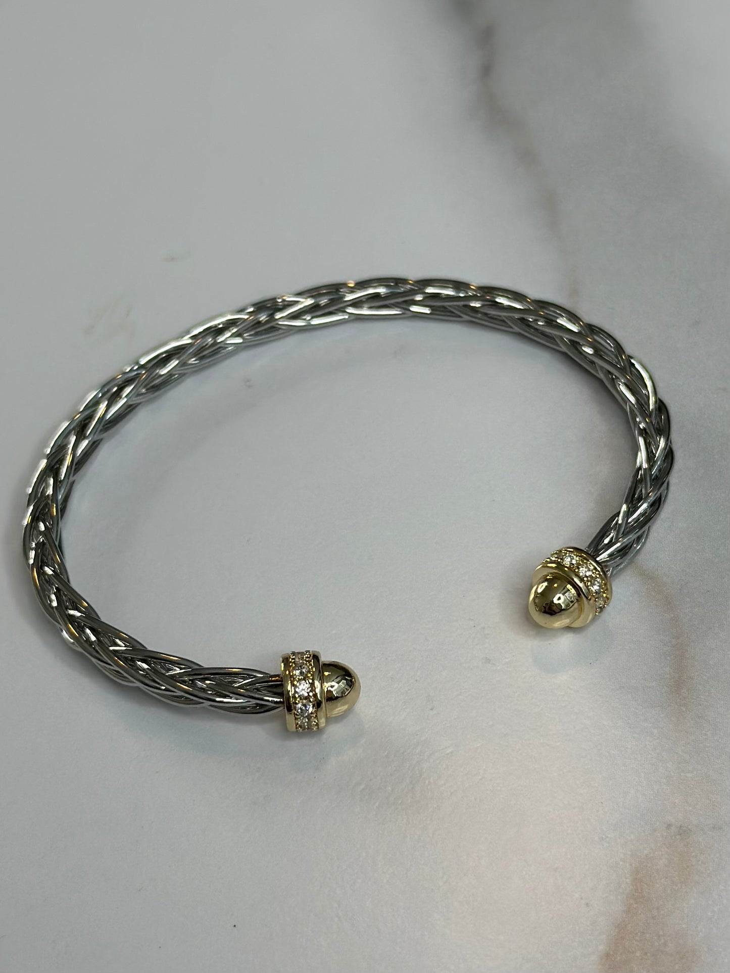 Kayla braided two tone Bracelet
