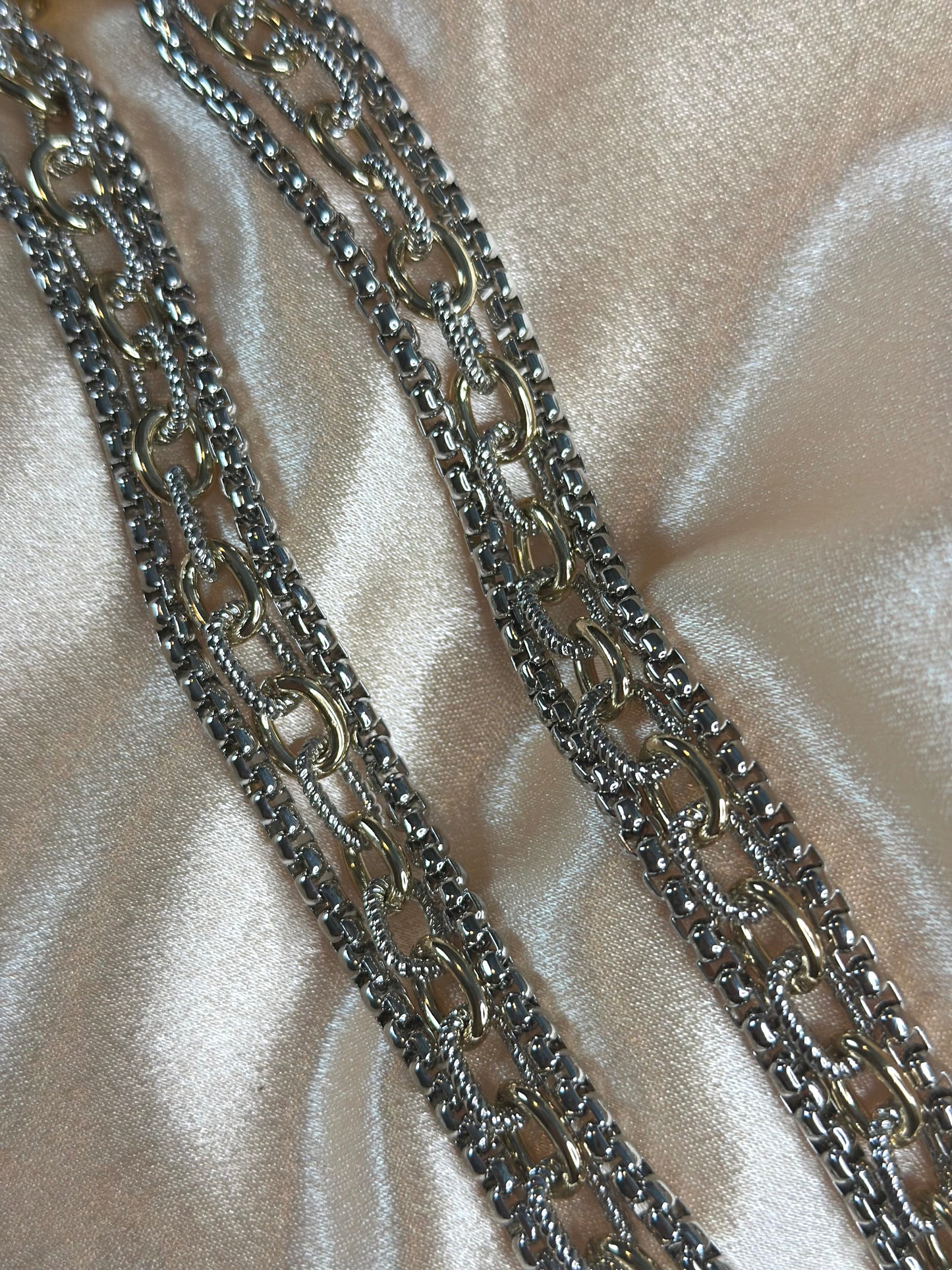 Miami two tone chainlink necklace