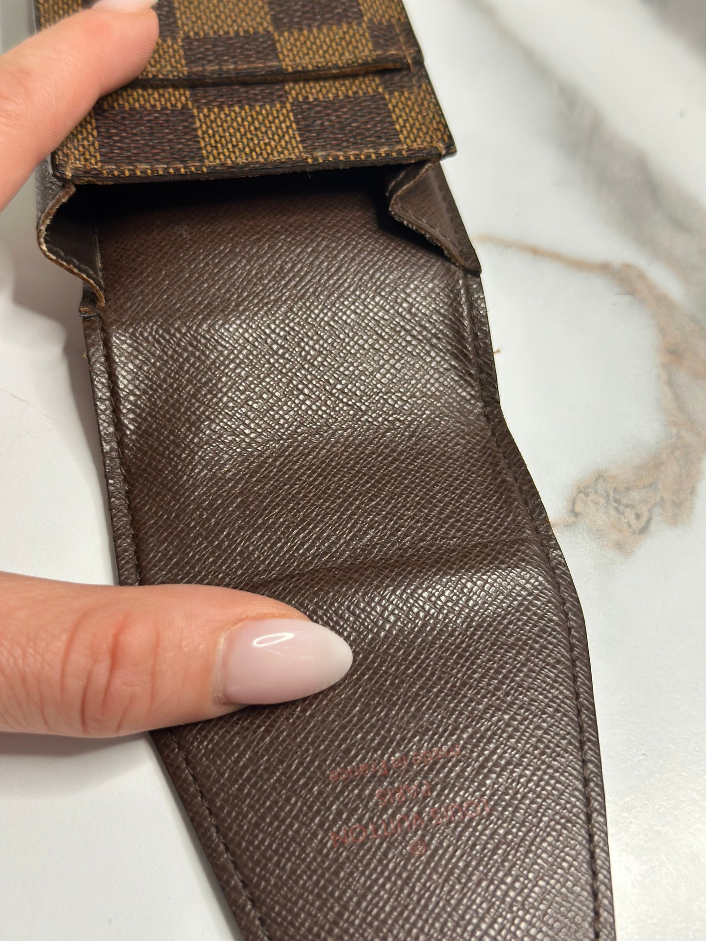 Pre-owned Louis Vuitton Damier Ebene Canvas Etui case 