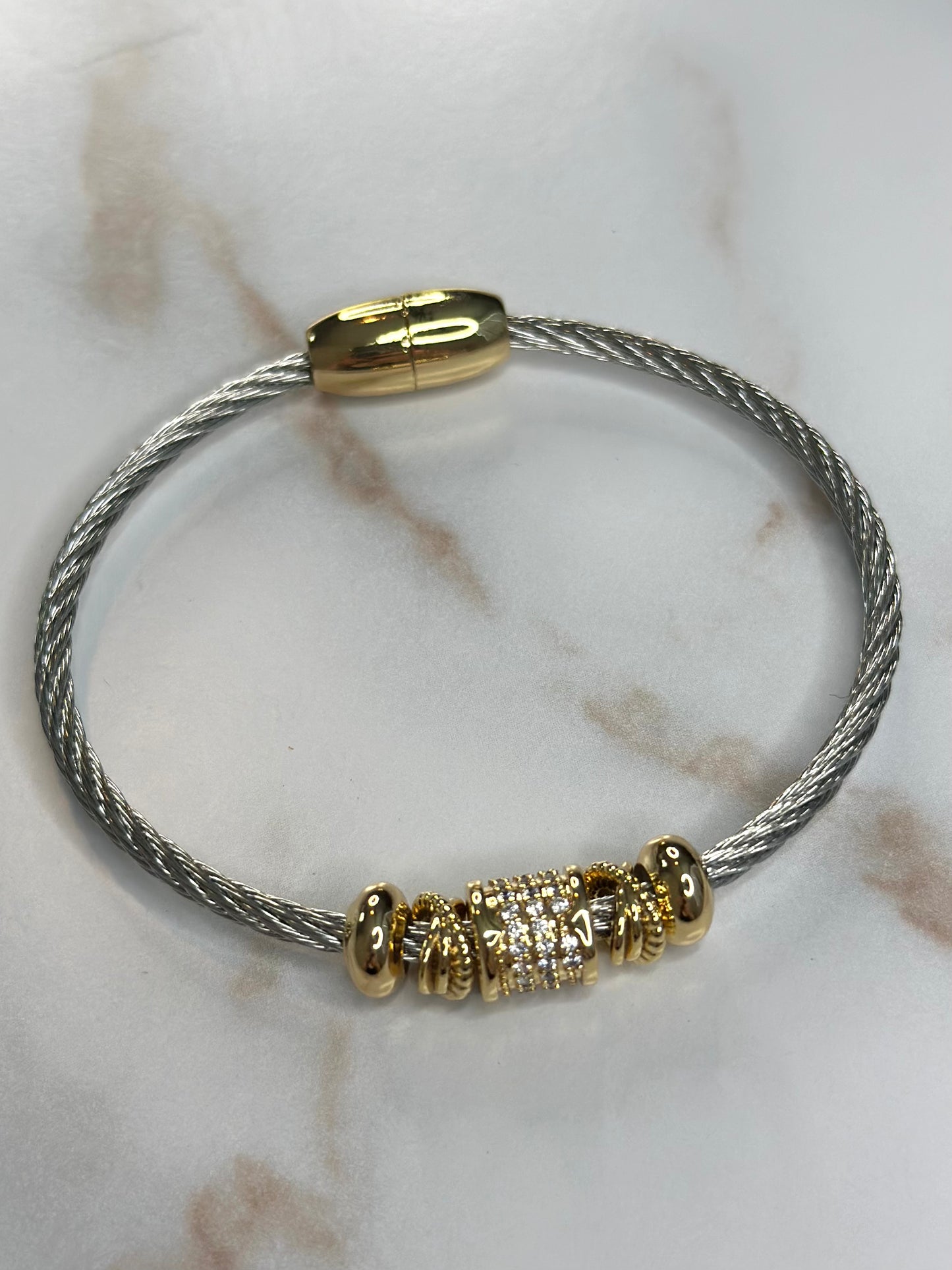 Heather two tone bracelet