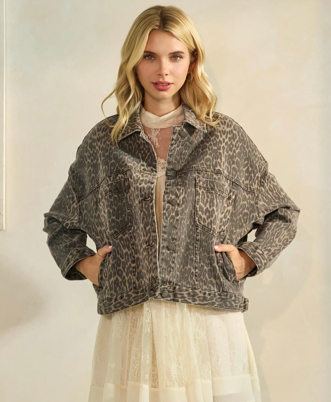 The Luxe Leopard Denim Jacket