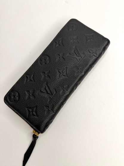 Pre-owned Louis Vuitton Black empriente leather clemence wallet