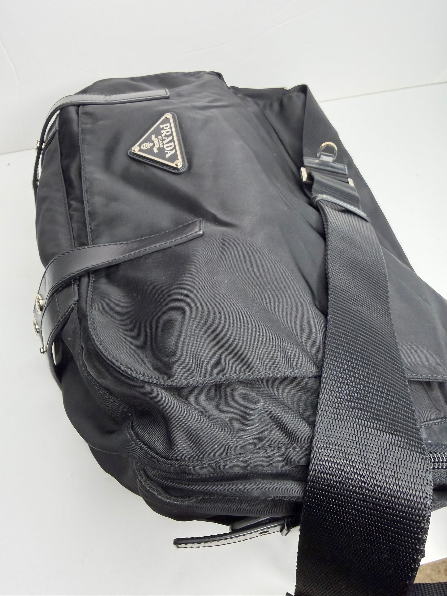 Pre-owned Prada nylon black messenger bag