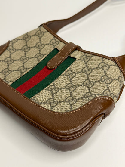 Pre-owned Gucci Mini GG Supreme Web Jackie 1961 Crossbody