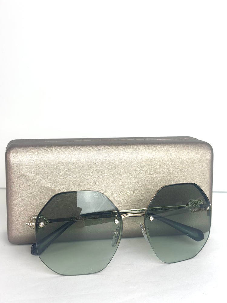 #1 Pre-Owned Bulgari Women's Pale Gold Sunglasses