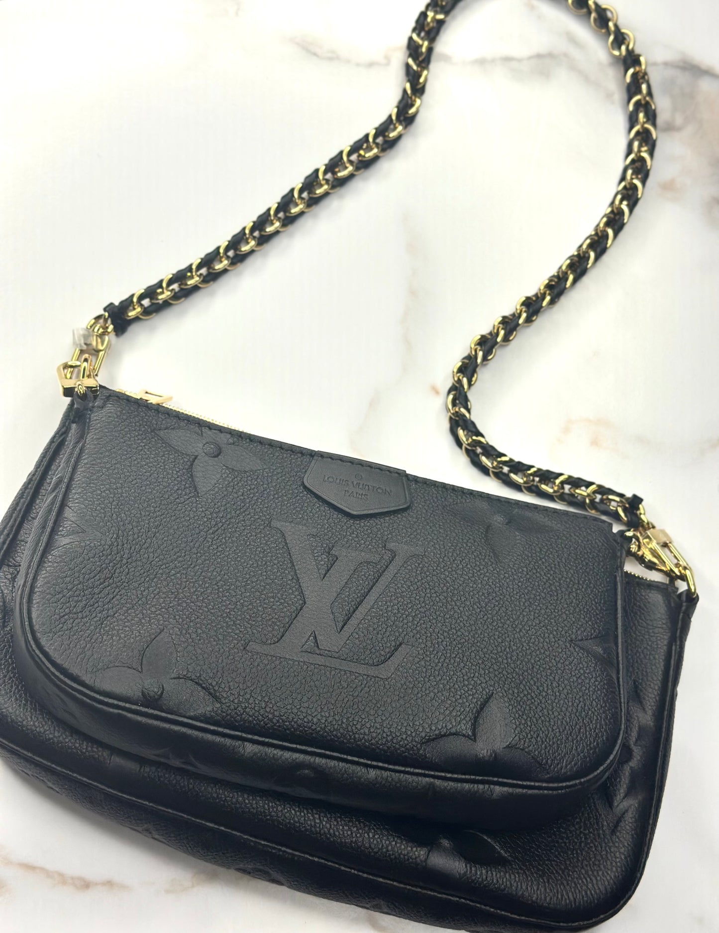 Pre-owned Louis Vuitton black Empriente leather multi-pochette accessories