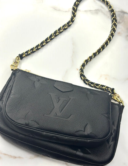 Pre-owned Louis Vuitton black Empriente leather multi-pochette accessories