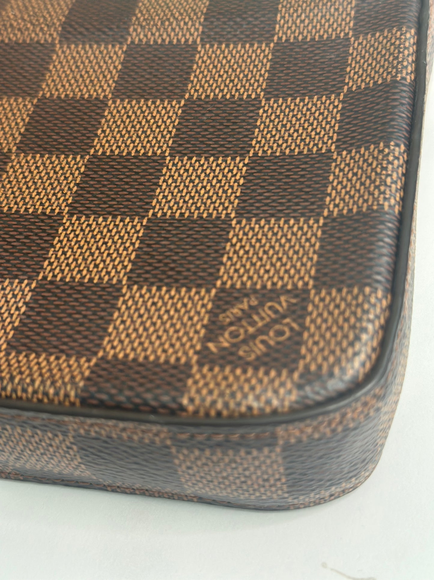 Pre-owned Louis Vuitton Damier ebene canvas felicie pochette crossbody