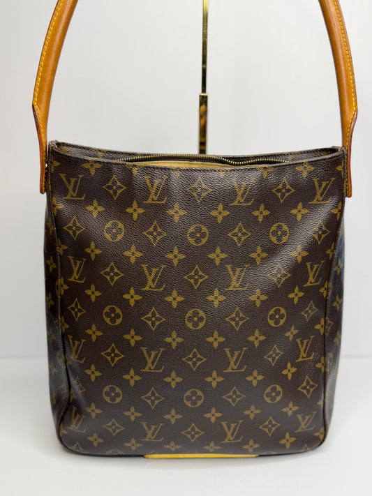 Pre-owned Louis Vuitton monogram, canvas looping GM shoulder bag