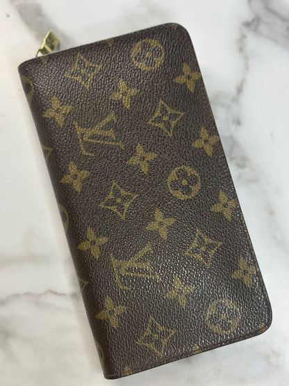 Pre-owned Louis Vuitton Monogram canvas Porto Monae Zip wallet TH1001