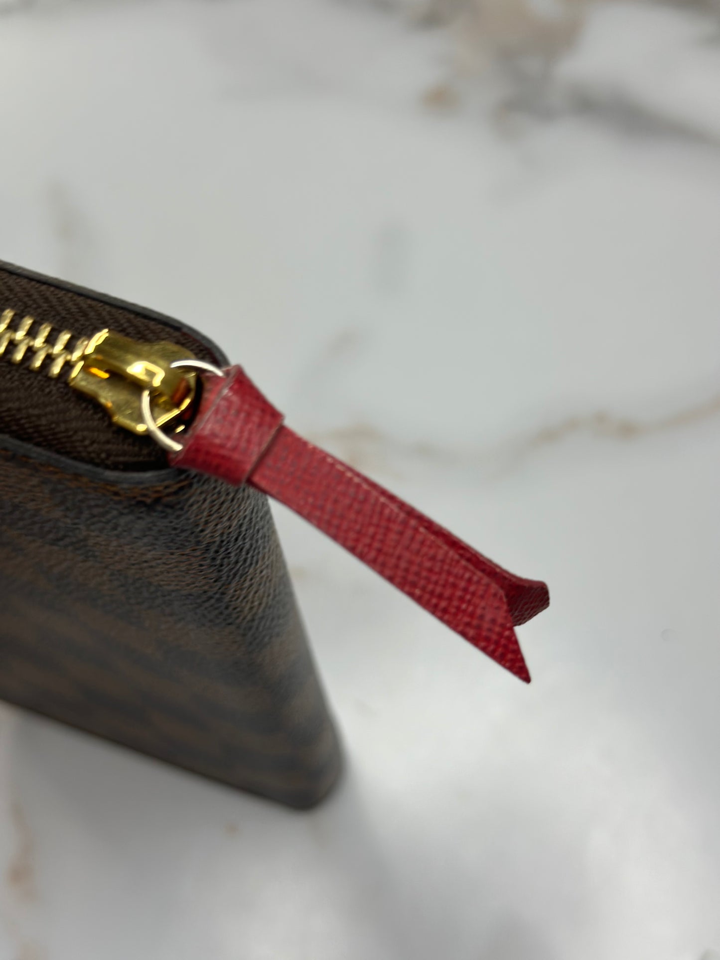 Pre-owned Louis Vuitton Damier Ebene clemence wallet