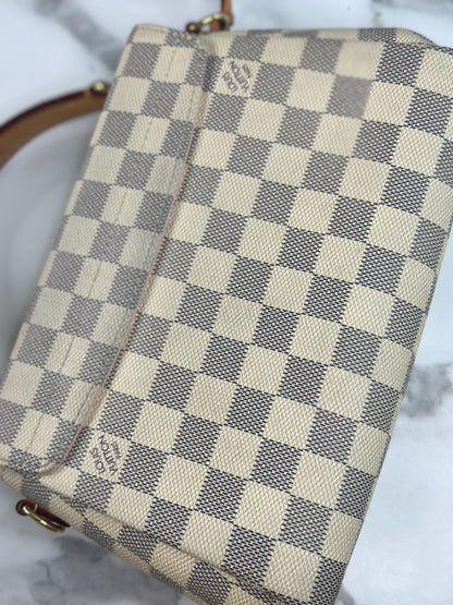 Pre-owned Louis Vuitton Damier Azur croisette crossbody