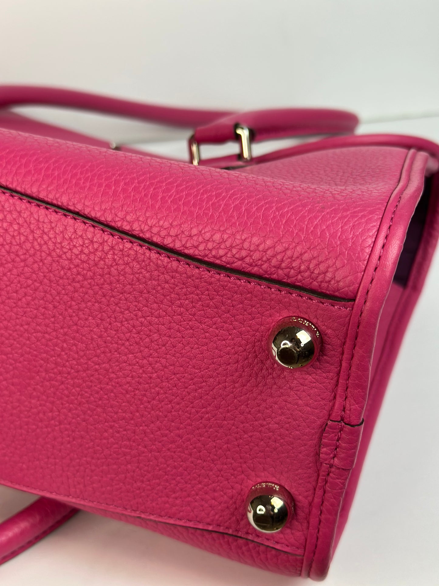 Pre-owned Loewe hot pink leather alamo top handle bag