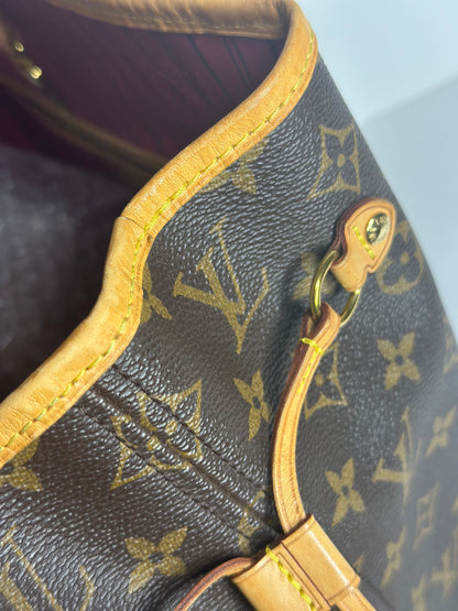 Pre-owned Louis Vuitton monogram canvas Neverfull MM shoulder tote