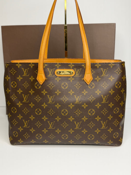 Pre-owned Louis Vuitton monogram canvas Wilshire MM tote