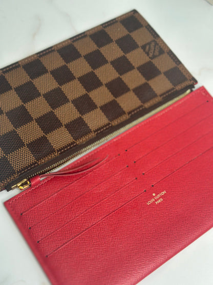 Pre-owned Louis Vuitton Damier ebene canvas felicie pochette crossbody