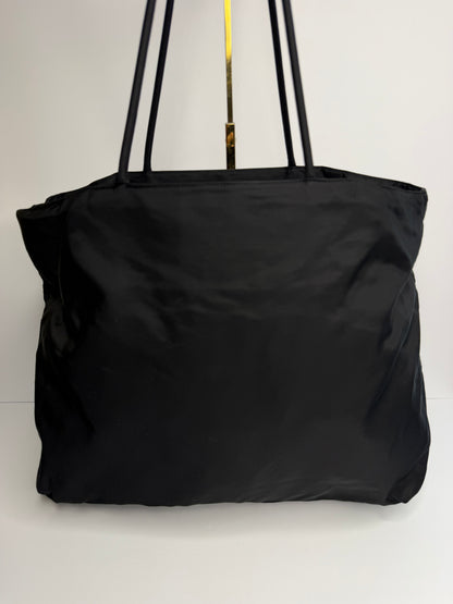 Pre-owned Prada black nylon shoulder tote