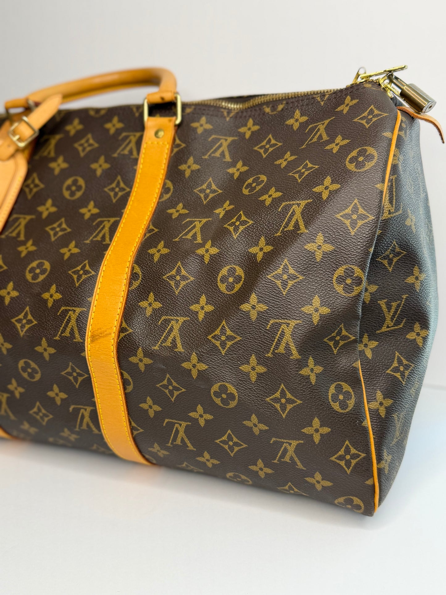 Pre-owned Louis Vuitton monogram canvas Keepall 50 duffel