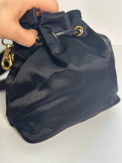 Pre-owned Versace Medusa Black Nylon crossbody
