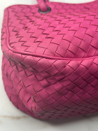 Pre-owned Bottega Veneta Intrecciato Nappa Intrecciato Small Tote Pink Small
