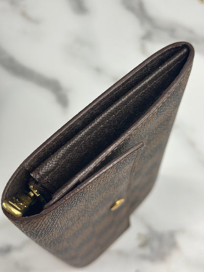 Pre-owned Louis Vuitton Damier Ebene Sarah Wallet￼