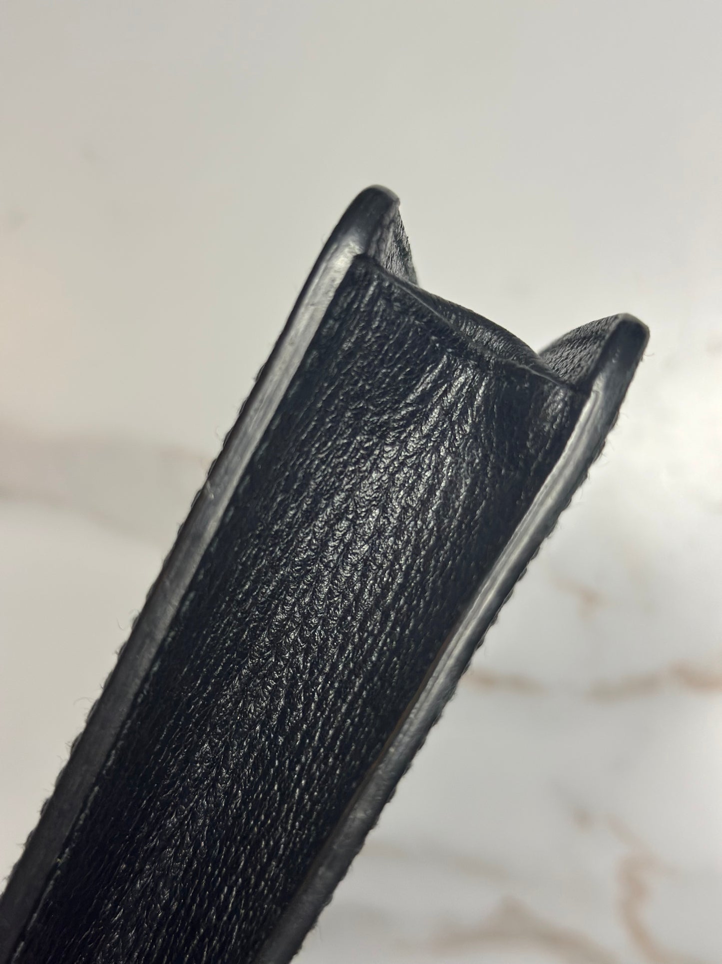 Pre-owned Gucci black leather Bee Star clutch