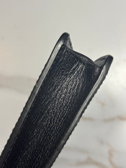 Pre-owned Gucci black leather Bee Star clutch