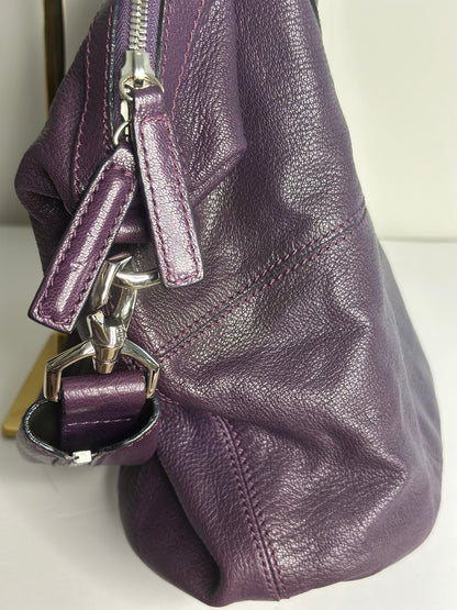Pre-owned Givenchy Leather Nightingale Satchel in Purple