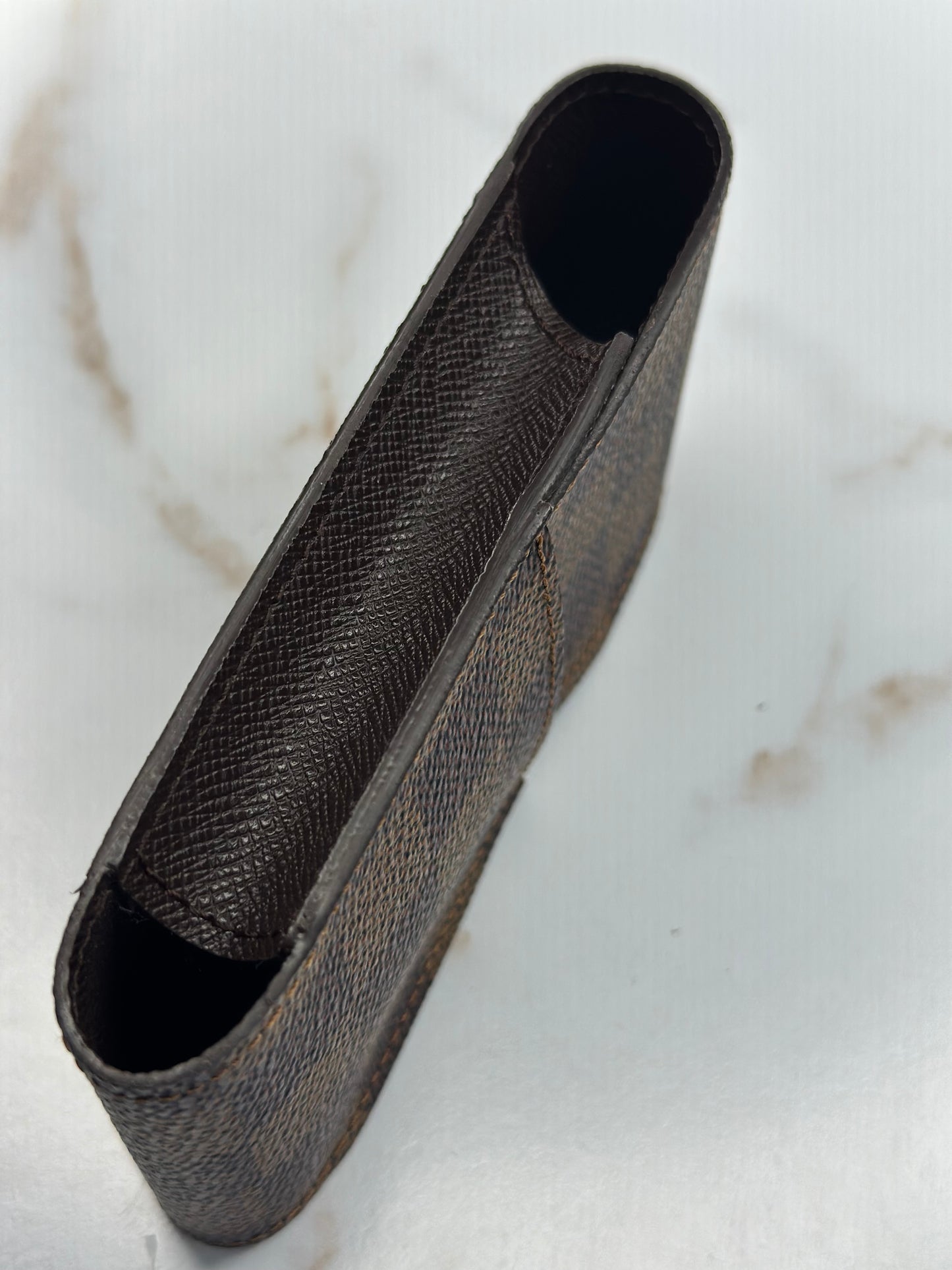 Pre-owned Louis Vuitton Damier ebene canvas etui case