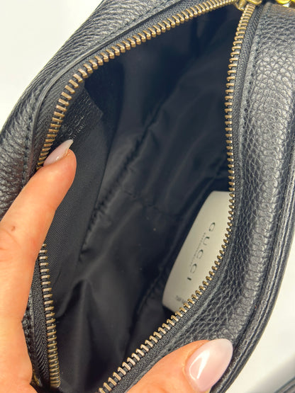 Pre-owned Gucci Soho Disco bag in black pebbled calfskin leather crossbody