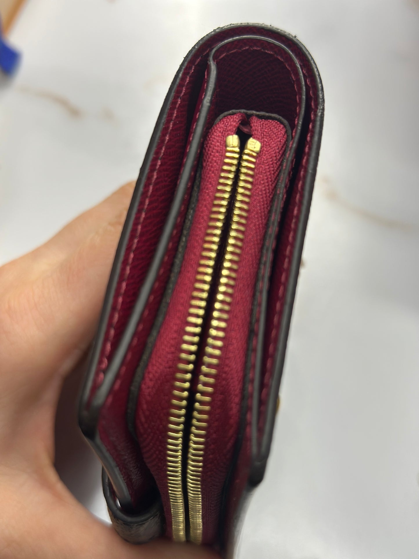 Pre-owned Louis Vuitton monogram canvas Juliette, compact wallet