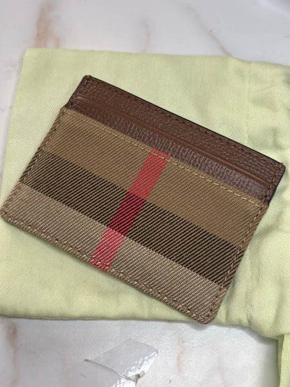 Pre-owned Burberry Nova Check card holder