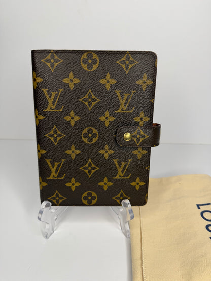 Pre-owned Louis Vuitton monogram canvas agenda MM planner