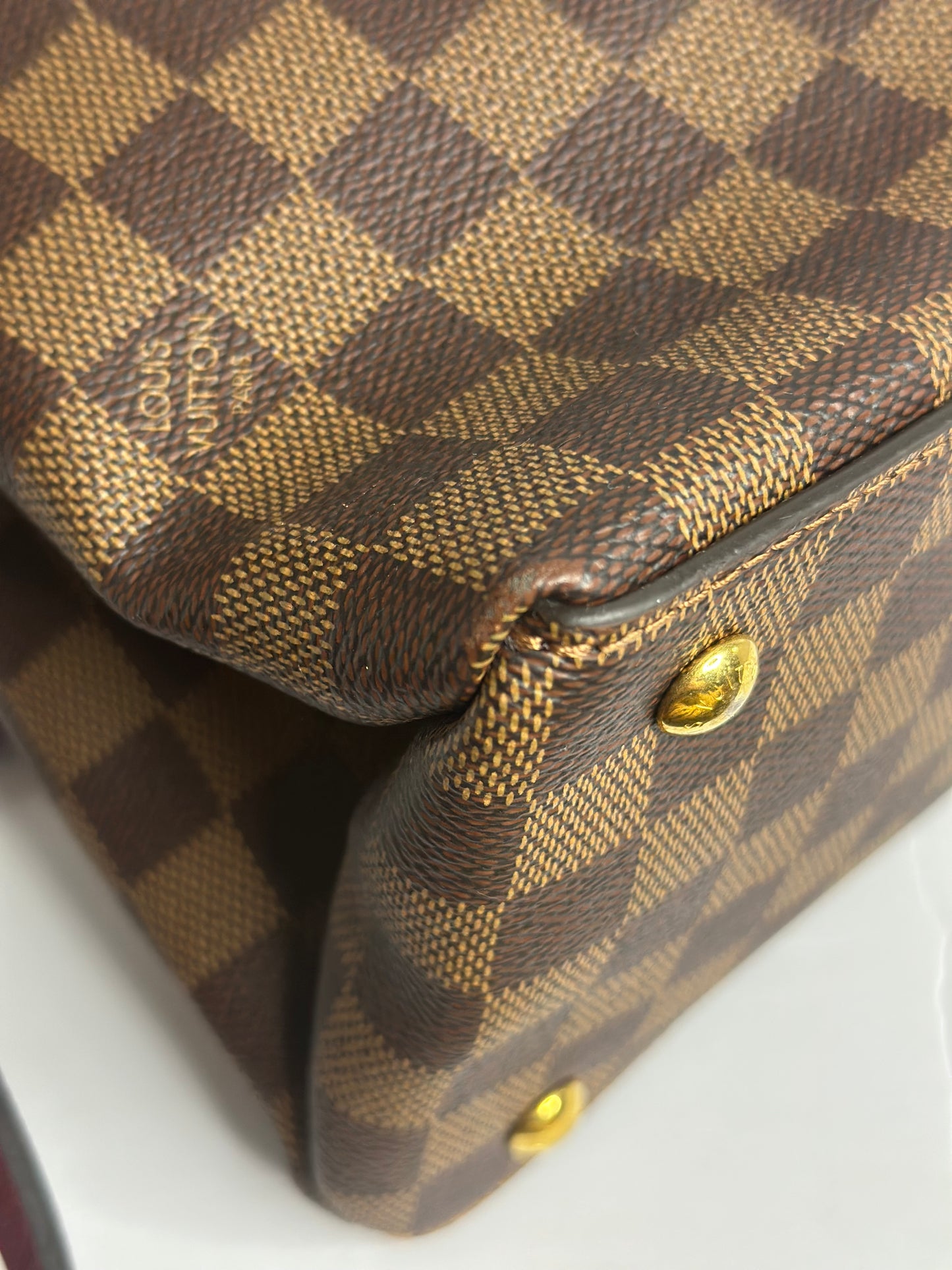 Pre-owned Louis Vuitton Riverside Damier Ebene Tote Bag Brown